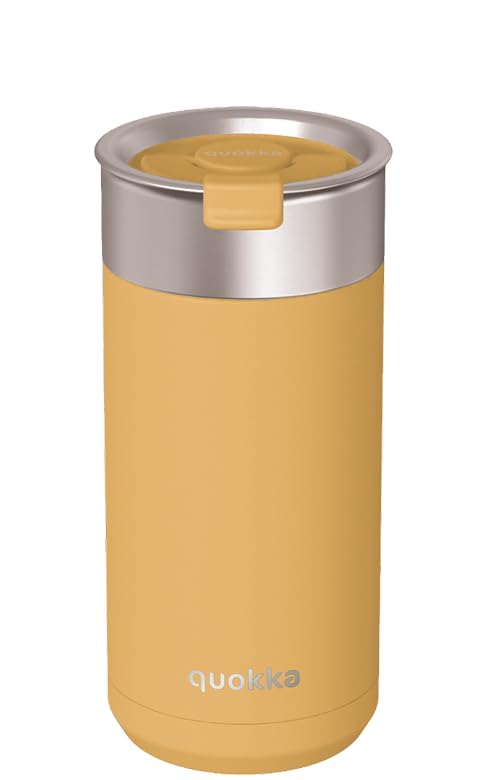 Quokka Boost gobelet isotherme jaune safran 400 ml avec infuseur