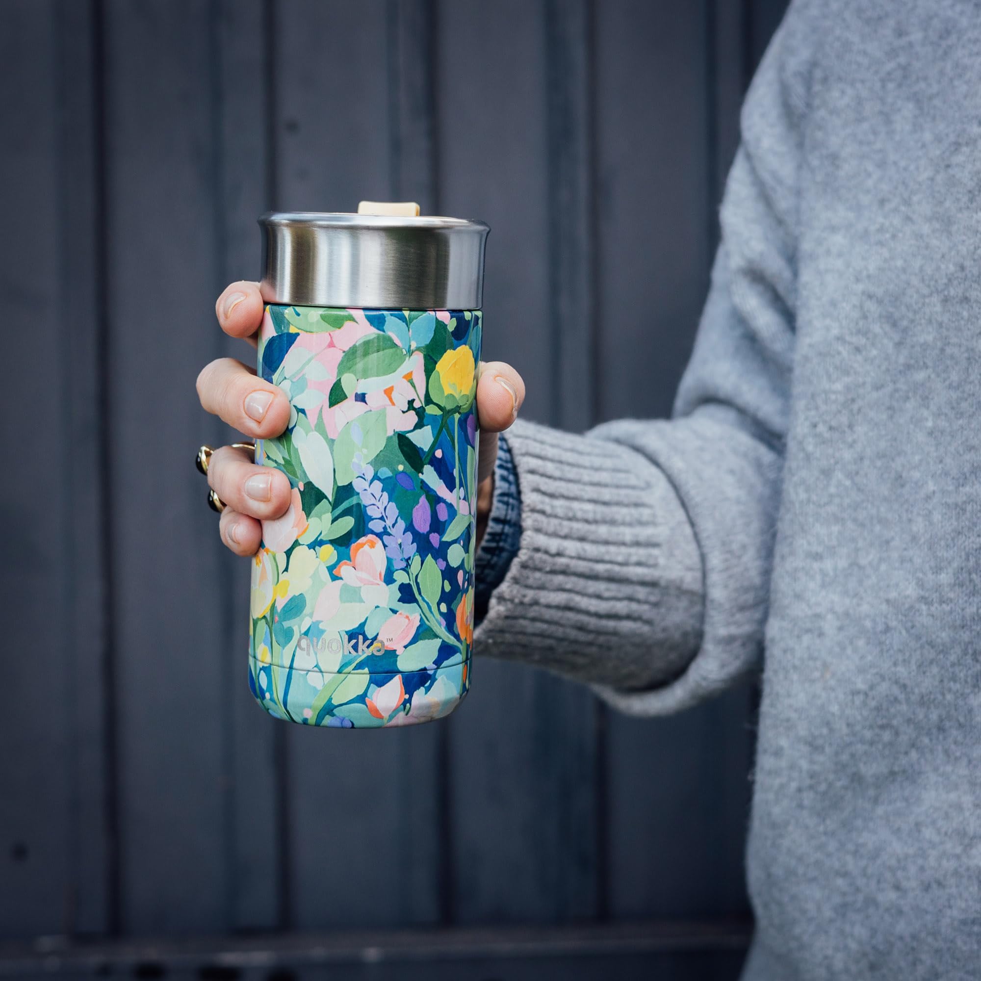 Quokka Boost mug isotherme Floral Party 400 ml infuseur thé