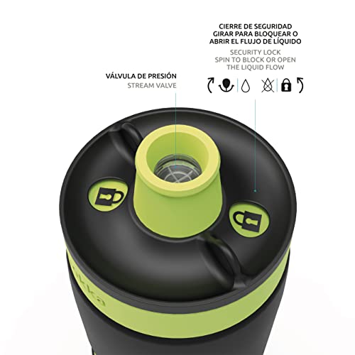 Quokka Sweat bidon sport 680 ml Black Lime sans BPA
