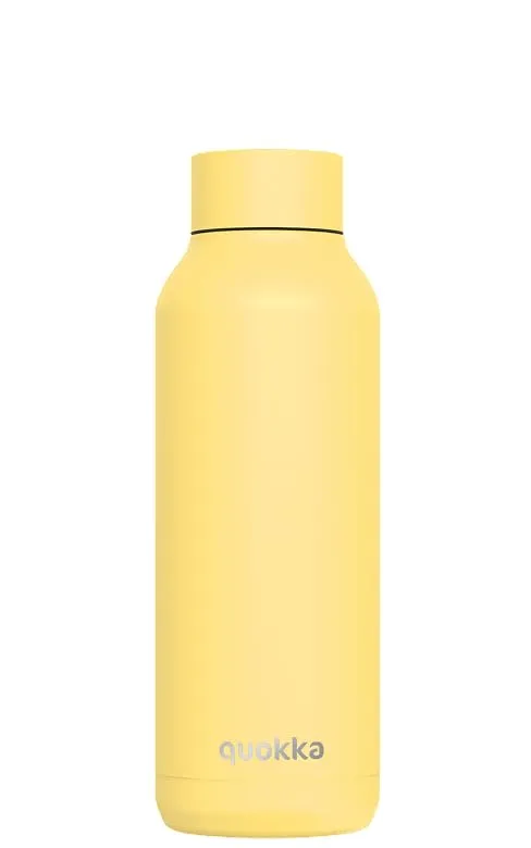 Quokka Solid Light Yellow bouteille isotherme 510 ml inox
