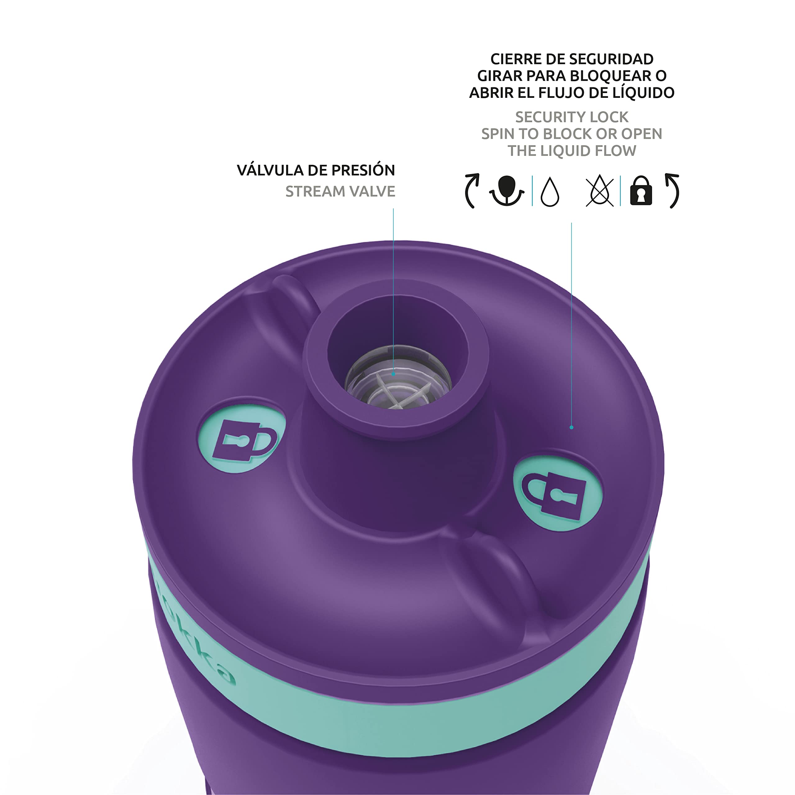 Quokka Sweat Aqua Violet gourde sport 680 ml