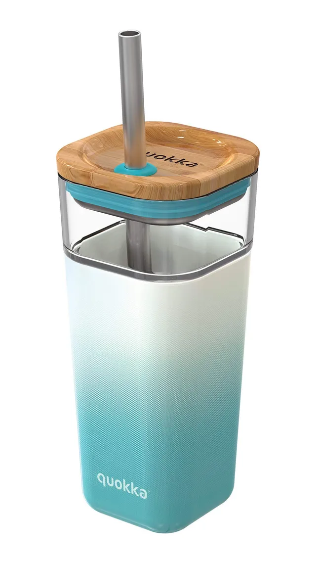 Quokka Liquid Cube Teal Gradient gourde verre 540 ml