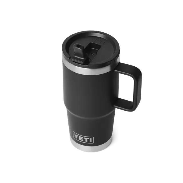 YETI Rambler 20 oz (591 ml) mug paille isotherme Black