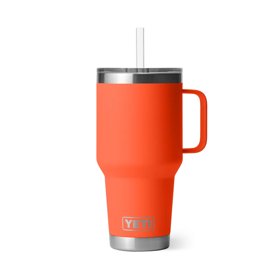 YETI Rambler Mug Paille 1 L Papaya Isotherme Inox