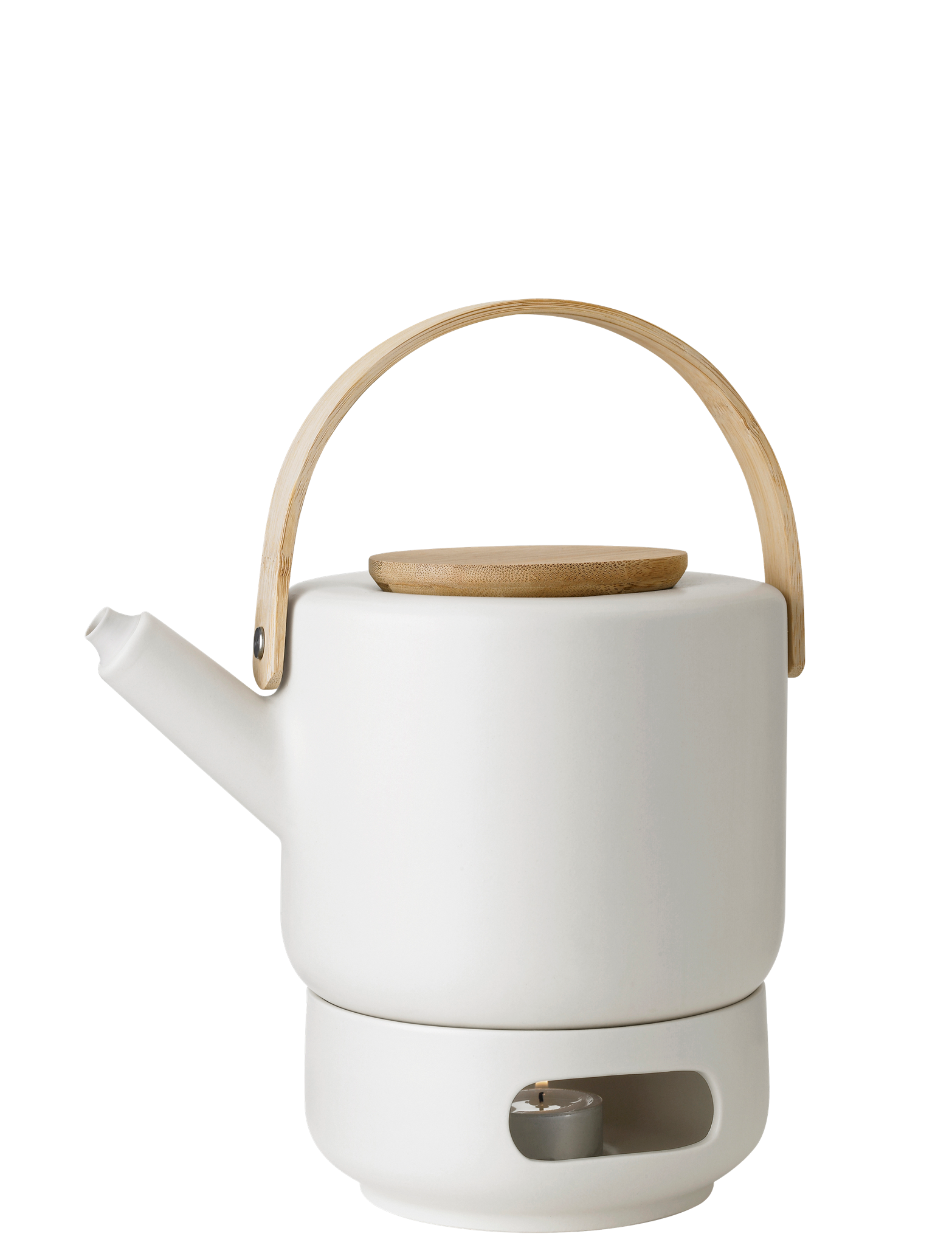 Stelton Theo chauffe-théière grès sable