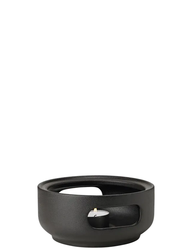 Stelton Theo chauffe-théière grès à bougie