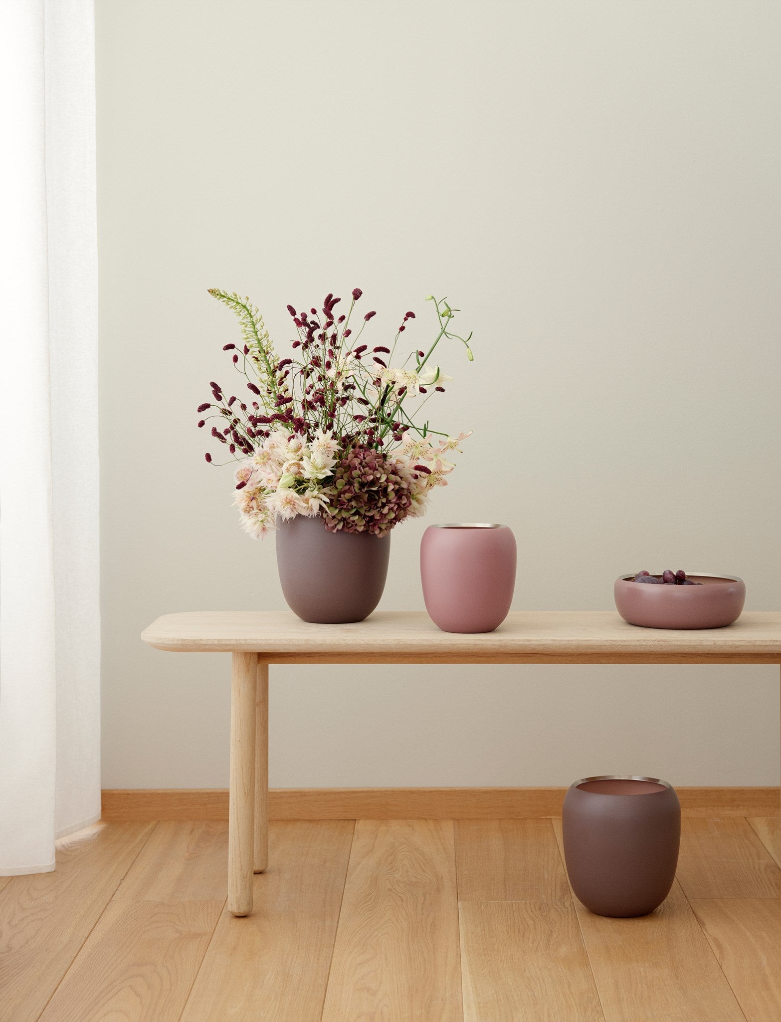 Stelton Ora vase H 21,6 cm mat bord acier