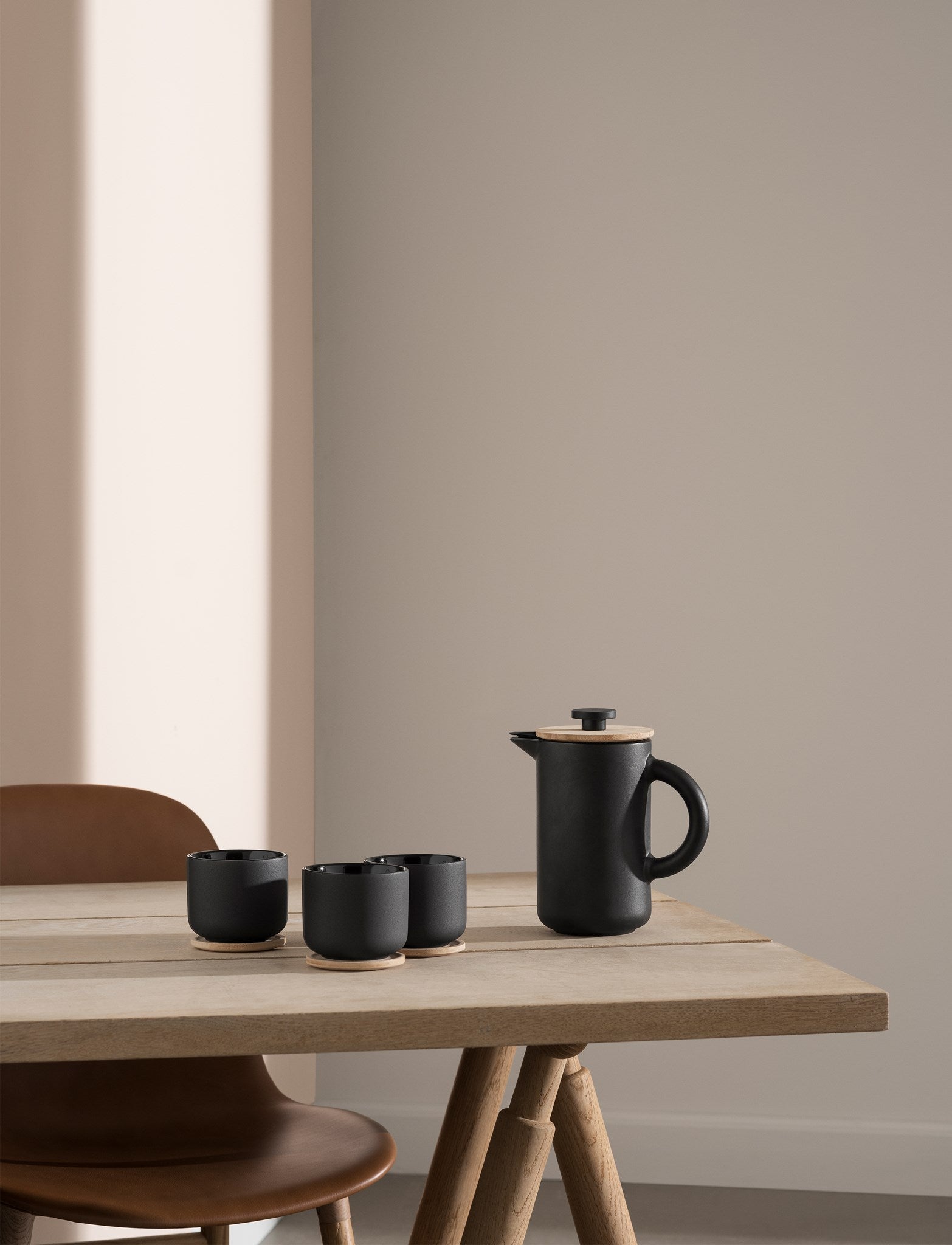Stelton Theo cafetière à piston 0,8 L noire mate