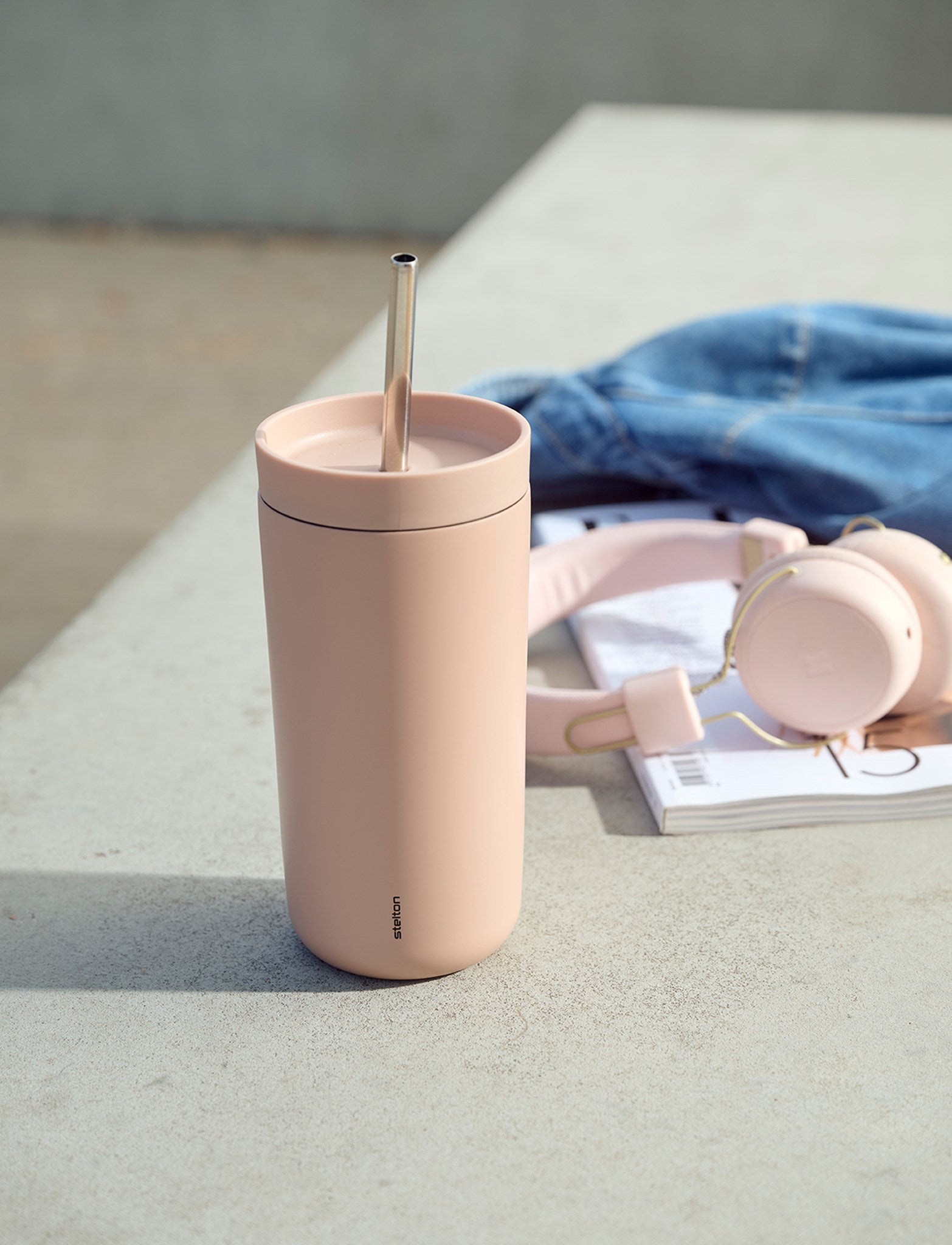 Stelton To Go Sip gobelet isotherme 400 ml paille inox