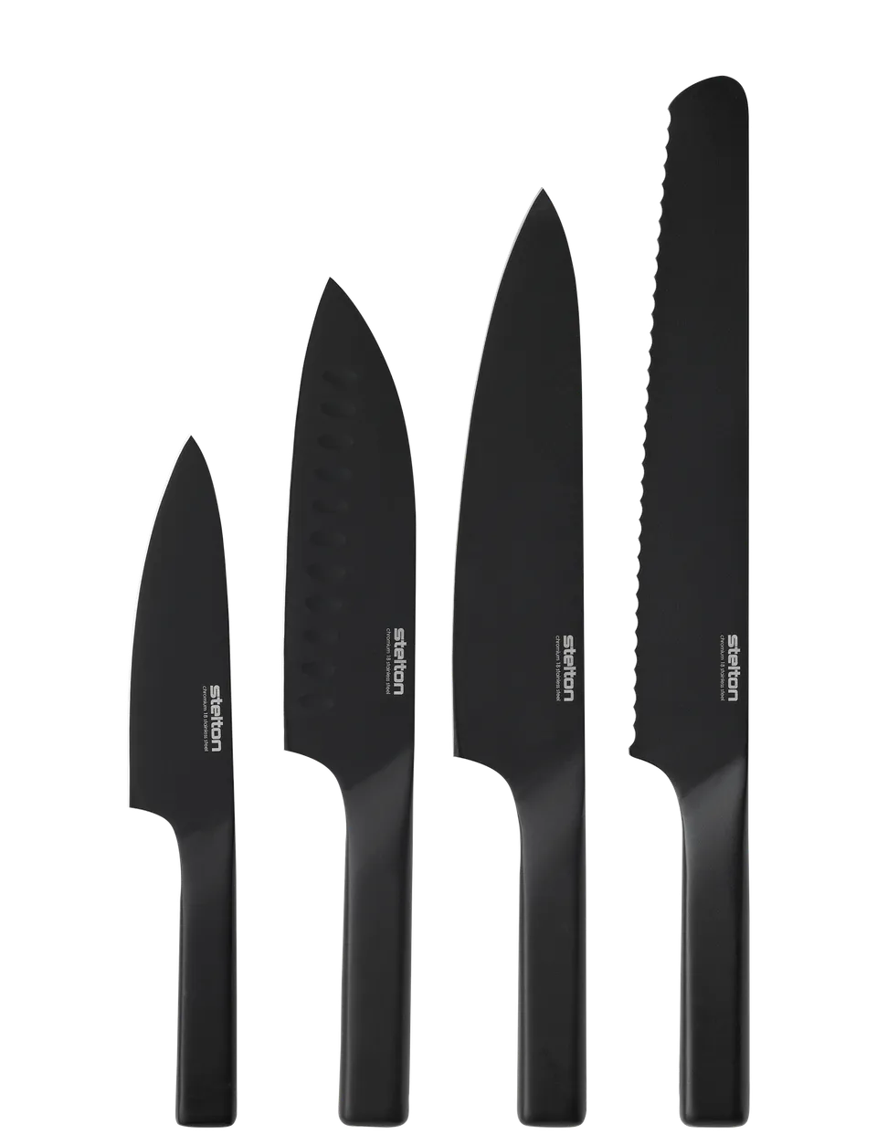 Stelton Pure Black set 4 couteaux cuisine noir