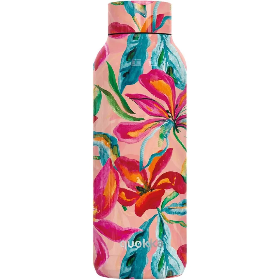 Quokka Solid Tropical Bloom gourde isotherme 630 ml