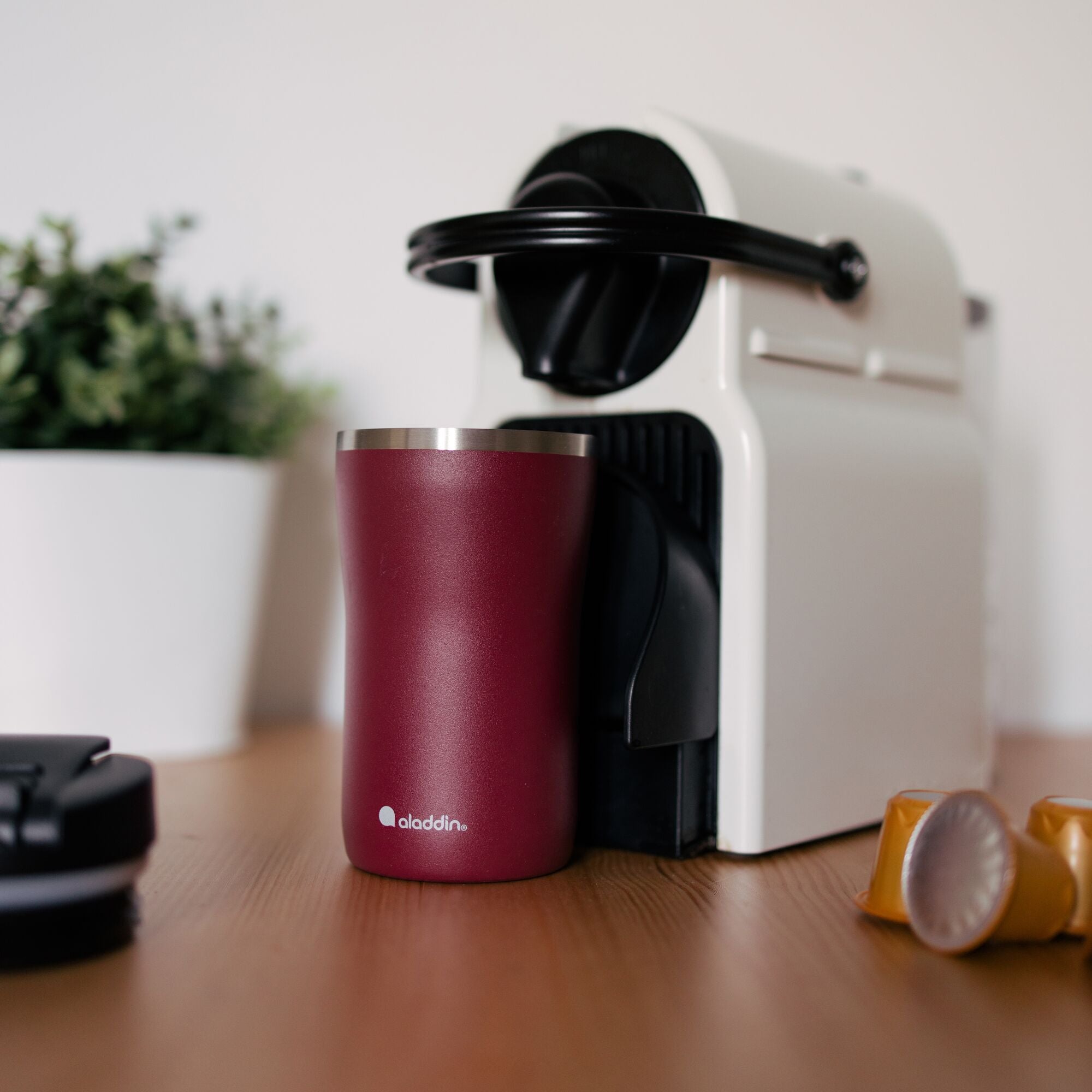 Aladdin Café Thermavac Leak-Lock Mug isotherme 250 ml rouge bordeaux chaud