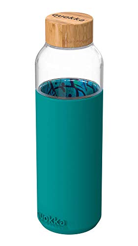 Quokka Flow bouteille verre 660 ml Palm Leaves émeraude