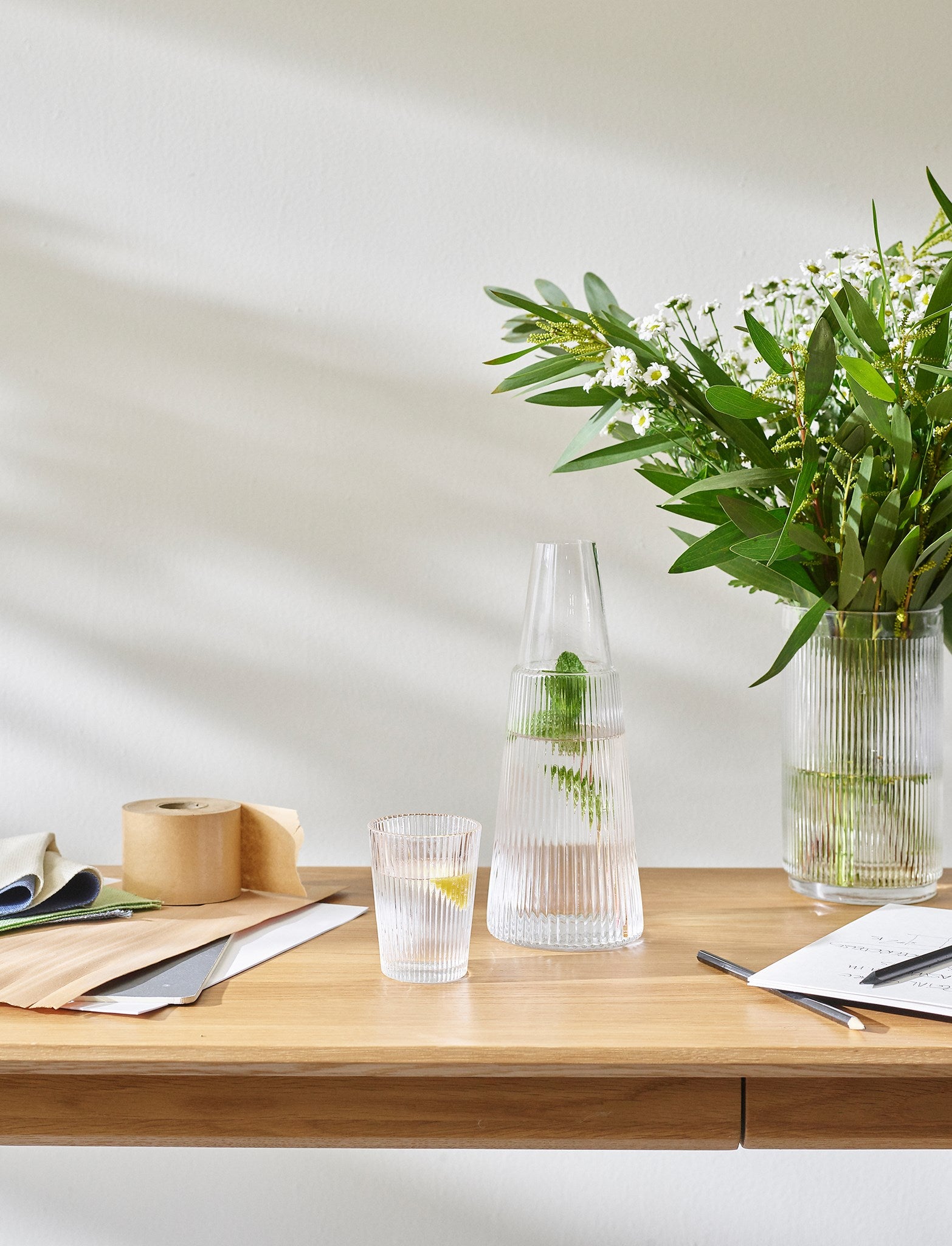 Stelton Pilastro carafe eau verre 1 L + verre 15 cL
