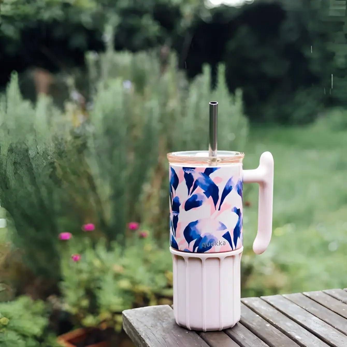 Quokka Umi Mug Isotherme Blue Feather 720 ml Inox
