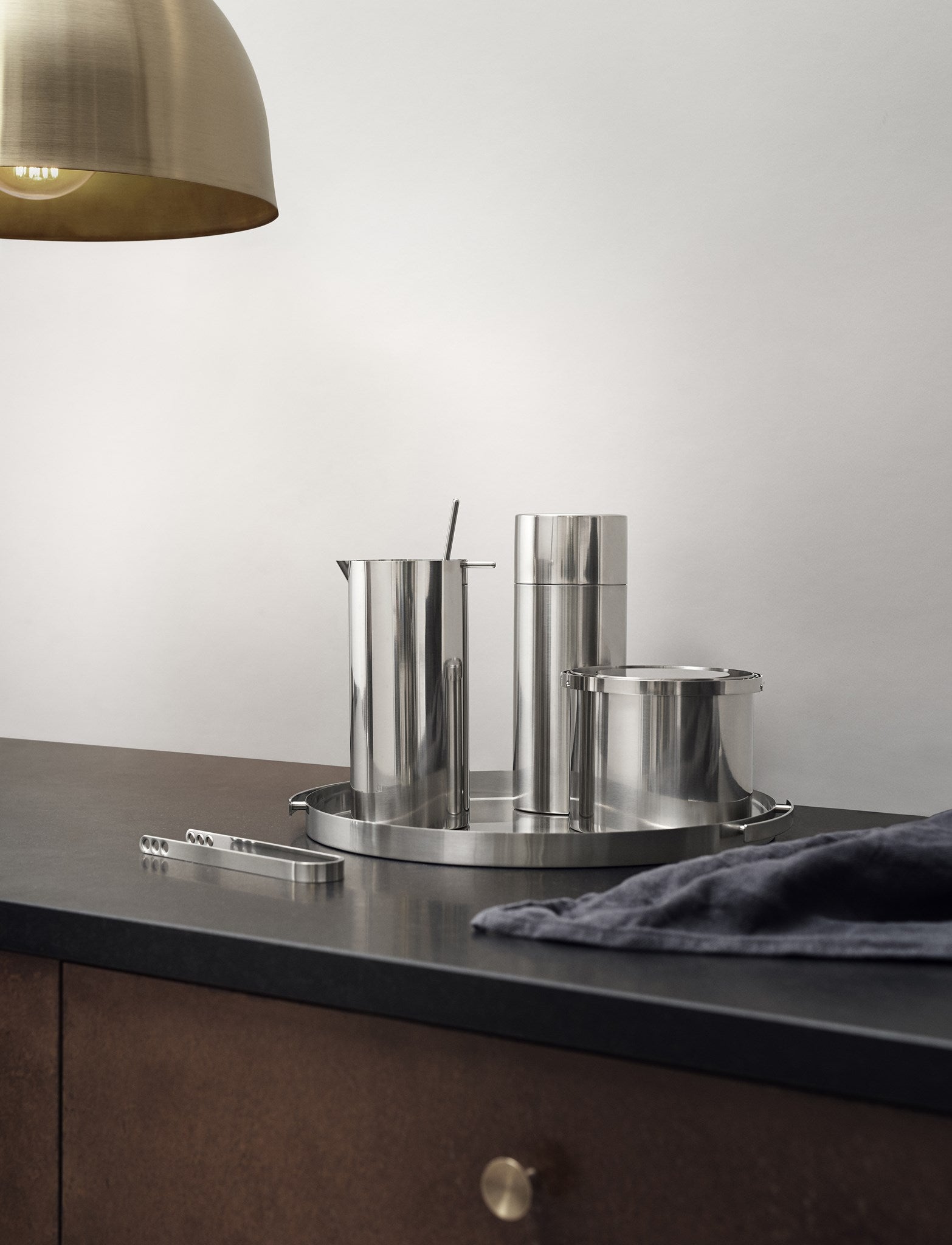 Stelton Cylinda-line seau à glace 1 L inox Arne Jacobsen