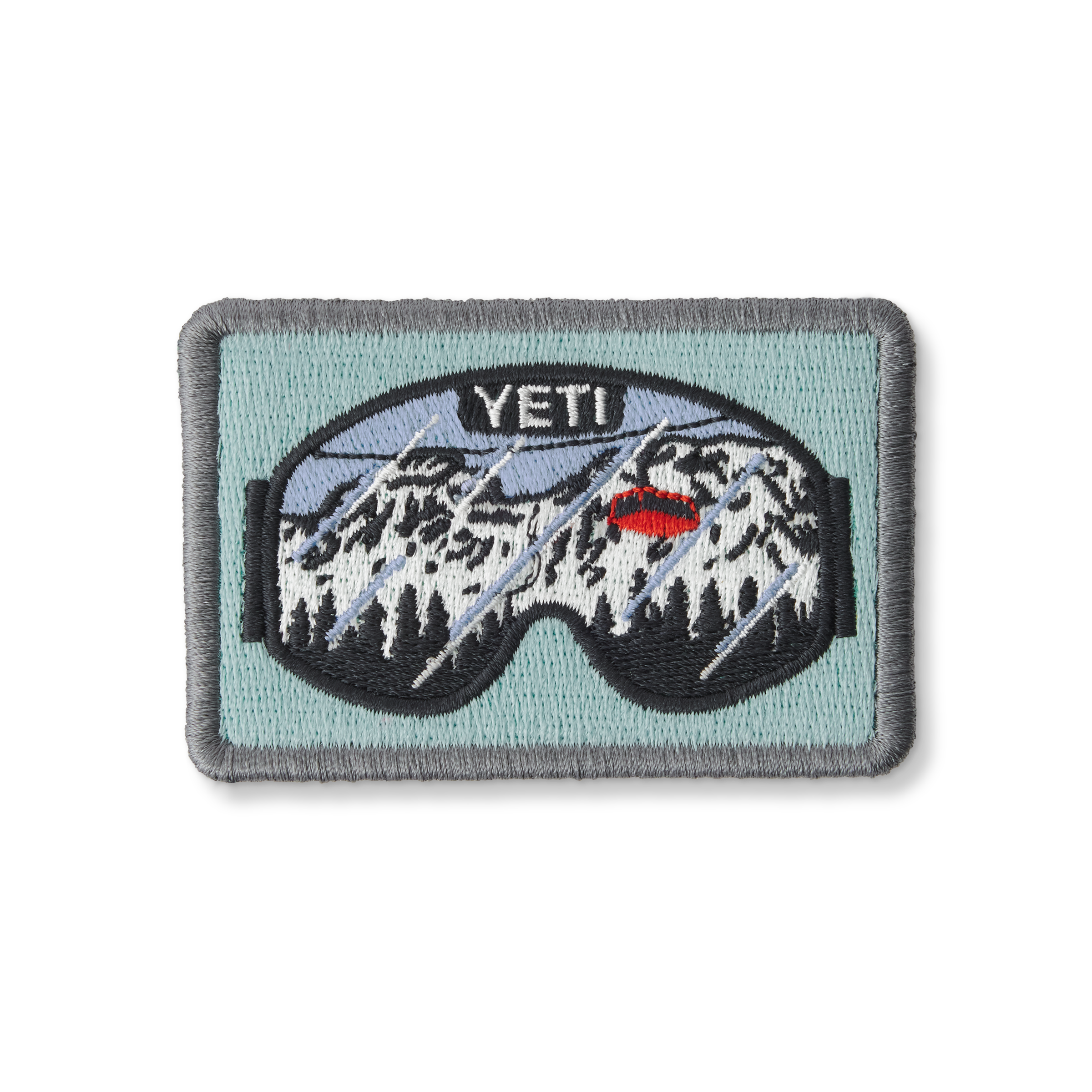 YETI Mountain patch velcro Teal 5 x 7 cm