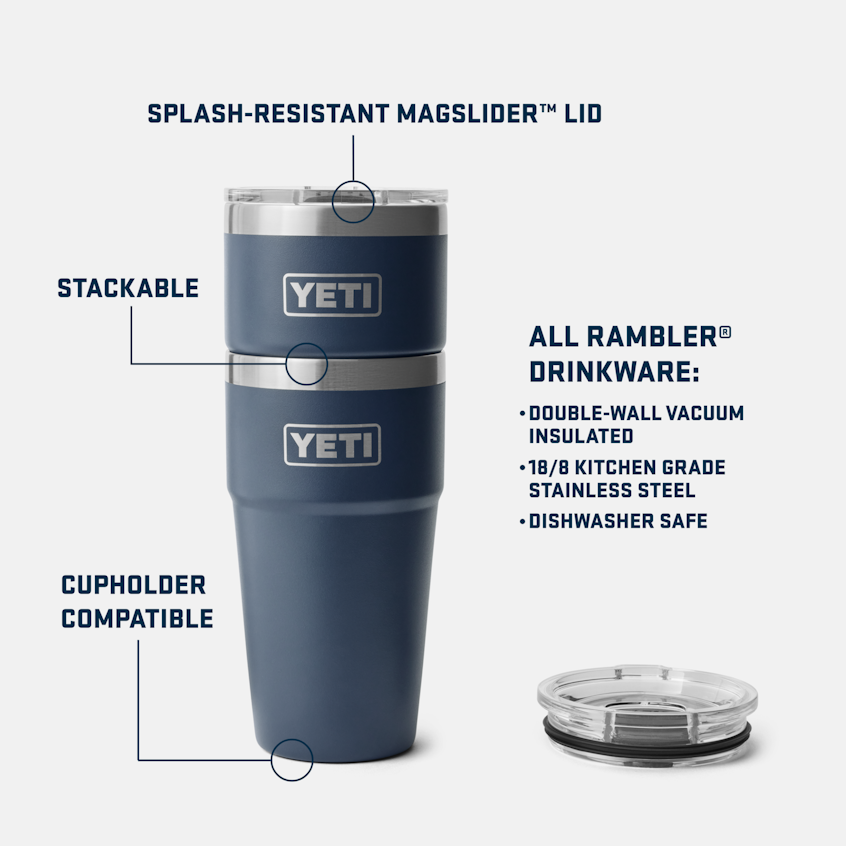 YETI Rambler 20 oz Gobelet 591 ml Black empilable