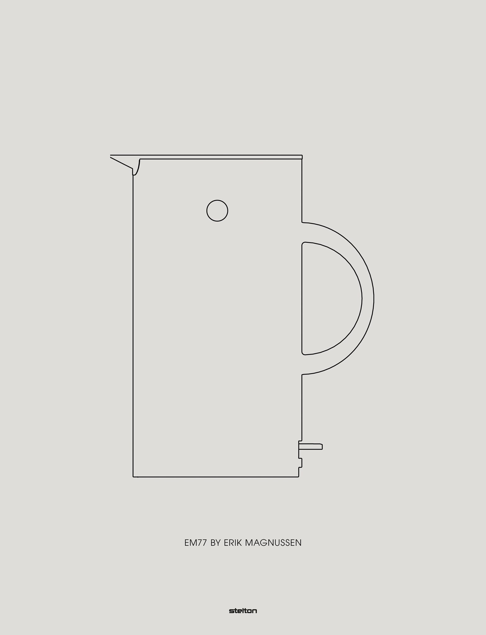 Stelton EM77 bouilloire électrique 1,5 L sans fil