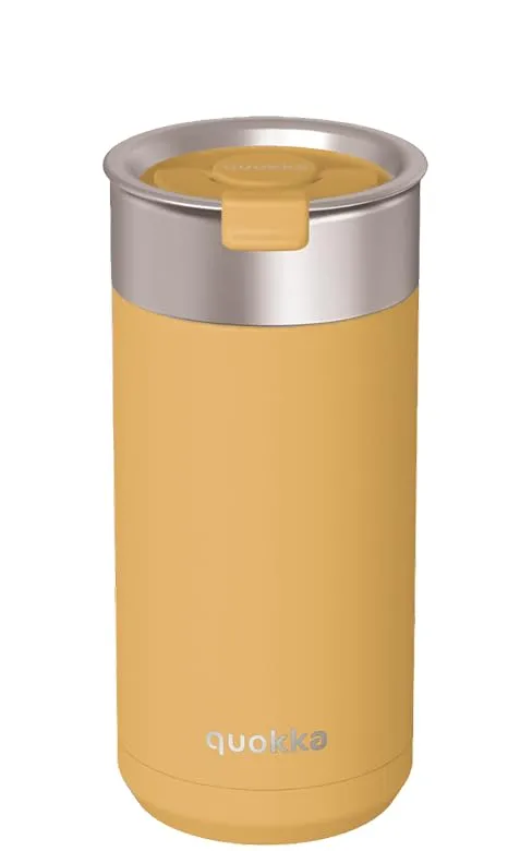 Quokka Boost gobelet isotherme jaune safran 400 ml avec infuseur