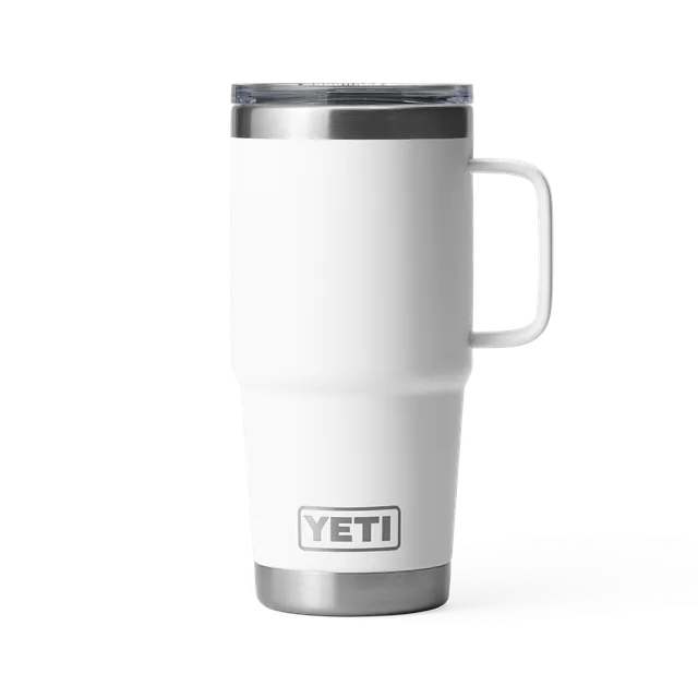 YETI Rambler 20 oz mug voyage 591 ml blanc poignée