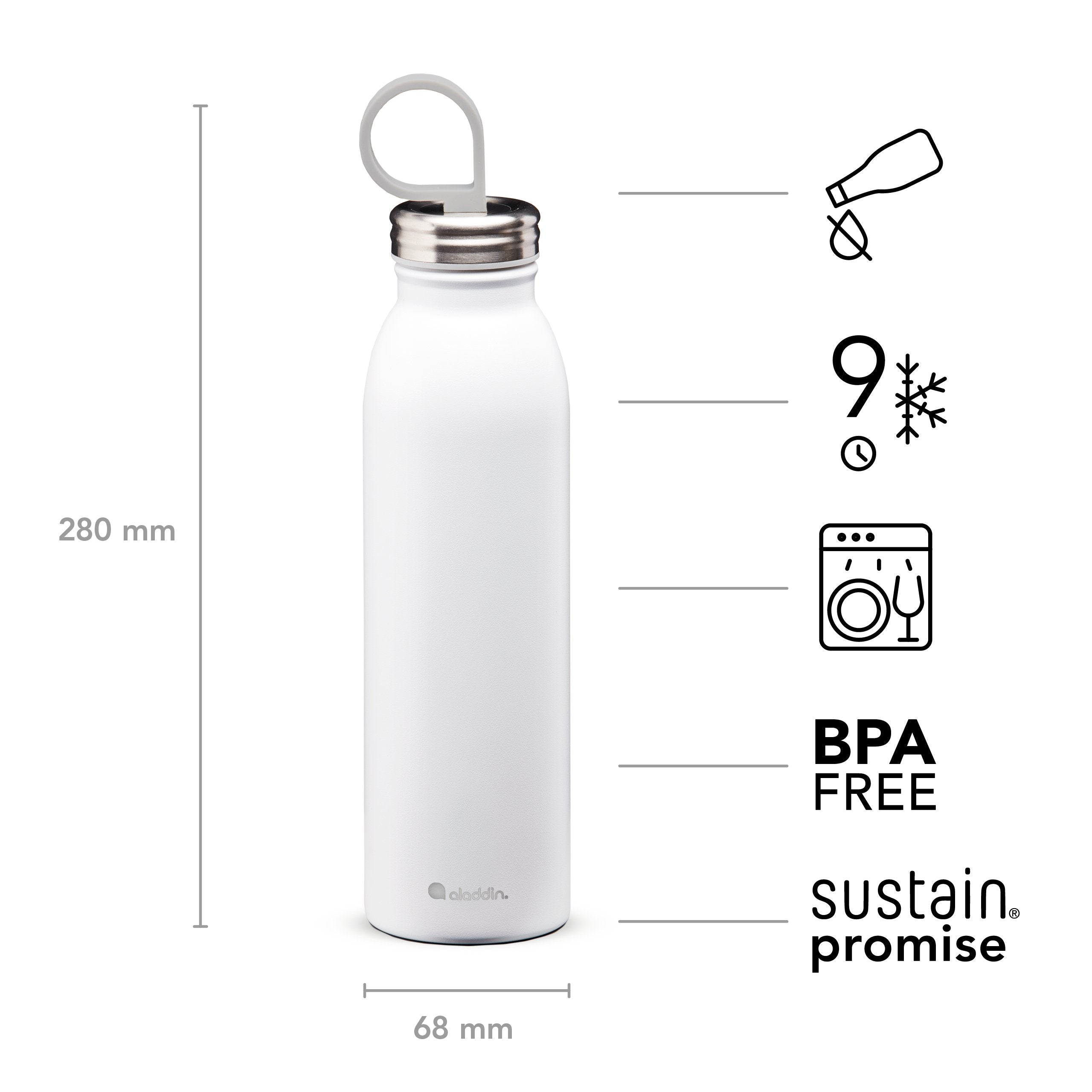 Aladdin Chilled Thermavac gourde isotherme 550 ml blanc