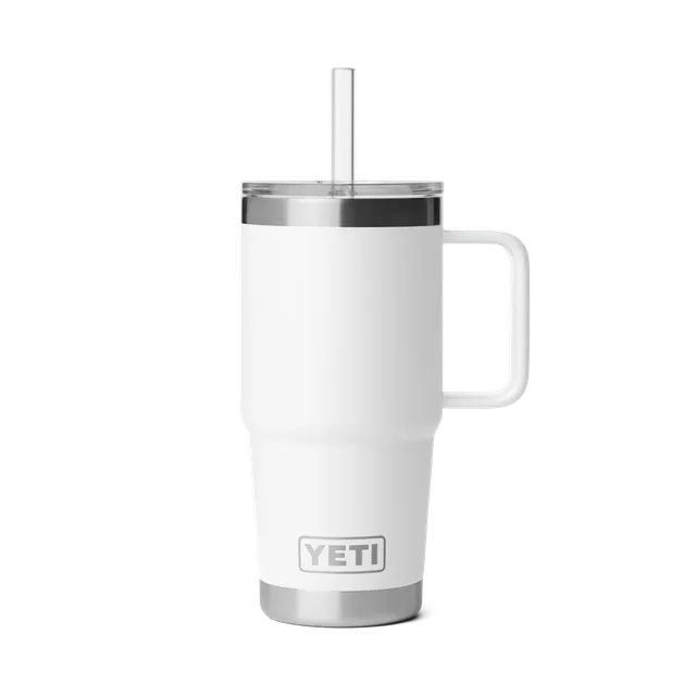 YETI Rambler 25 oz mug paille 739 ml Blanc