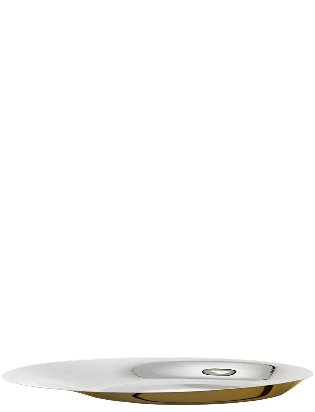 Stelton Norman Foster plat inox 46 cm doré