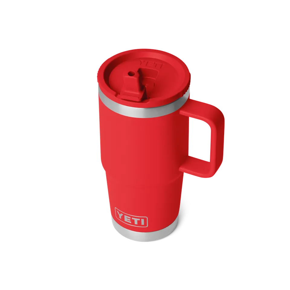 YETI Rambler 20 oz Travel Straw Mug isotherme Rescue Red 591 ml